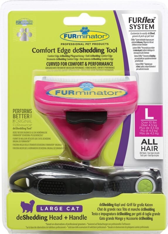 Furminaator Furflex kassidele, suurus L hind ja info | Hooldus/grooming | hansapost.ee