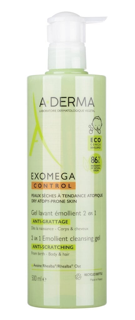 Dušigeel A-Derma Exomega Control 2in1 500 ml цена и информация | Dušigeelid, õlid | hansapost.ee