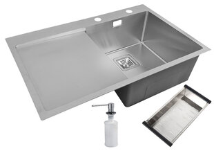 Roostevabast terasest valamu Satin sifooniga, hall price and information | Kitchen sinks | hansapost.ee