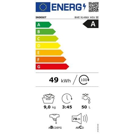 Indesit BWE 91496X WSV EE цена и информация | Pesumasinad | hansapost.ee