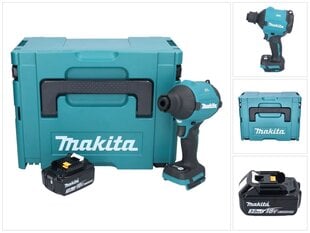 Аккумуляторный дуватель Makita DAS 180 F1J, 18 V, аккумулятор 3,0 Ah, без зарядного устройства цена и информация | Воздуходувки | hansapost.ee