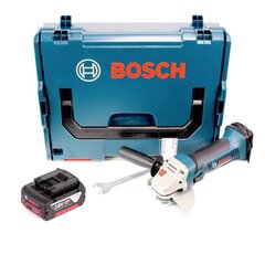 Bosch GWS 18-125 V-LI akunurklihvmasin 18V 125mm + 1x aku 4,0Ah + L-Boxx - ilma laadijata hind ja info | Lihvmasinad | hansapost.ee