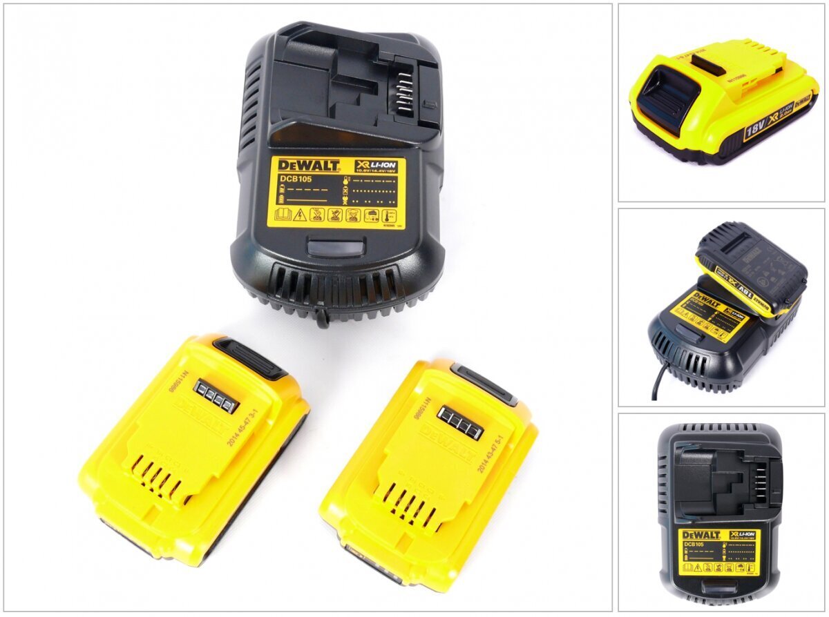 DeWalt Aku ja laadija komplekt DCB 105 P2 QW цена и информация | Akutrellid, puurid ja kruvikeerajad | hansapost.ee