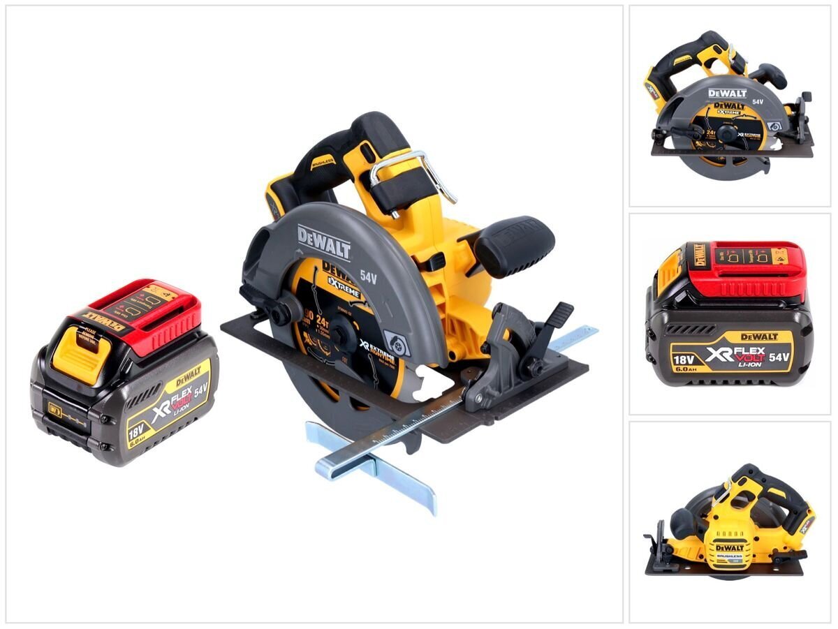 DeWalt DCS 575 N akuketassaag 54 V FlexVolt 190 mm + 1x aku 6,0 Ah - ilma laadijata цена и информация | Elektrilised saed, ketassaed ja tarvikud | hansapost.ee