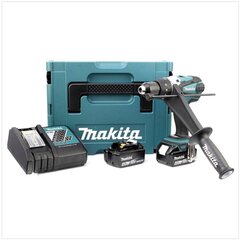 Makita DHP 458 RMJ akulööktrell 18V 91Nm + 2x 4,0 Ah aku + laadija + Makpac + 60-osaline puurikomplekt hind ja info | Akutrellid, puurid ja kruvikeerajad | hansapost.ee