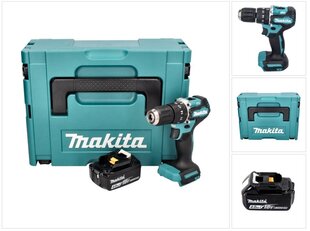 Makita DHP 487 M1J akulööktrell 18 V 40 Nm + 1x aku 4,0 Ah + Makpac - ilma laadijata hind ja info | Akutrellid, puurid ja kruvikeerajad | hansapost.ee