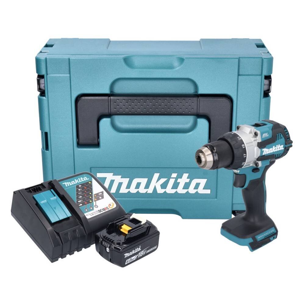 Makita DHP 489 RG1J akulööktrell 18 V 73 Nm + 1x aku 6,0 Ah + laadija + Makpac цена и информация | Akutrellid, puurid ja kruvikeerajad | hansapost.ee