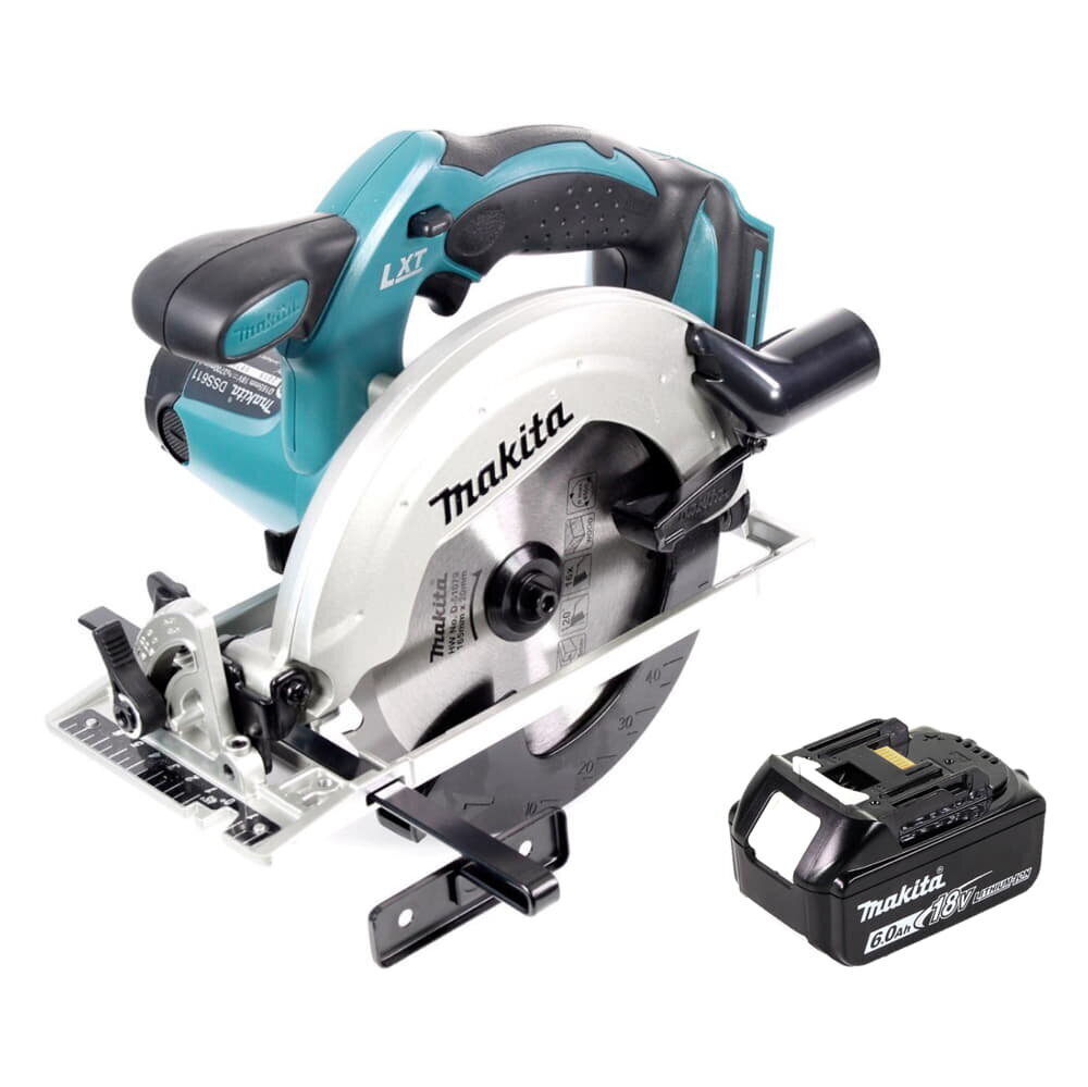 Makita DSS 611 G1 aku käsiketassaag 18 V 165 mm + 1x aku 6,0 Ah - ilma laadijata hind ja info | Elektrilised saed, ketassaed ja tarvikud | hansapost.ee