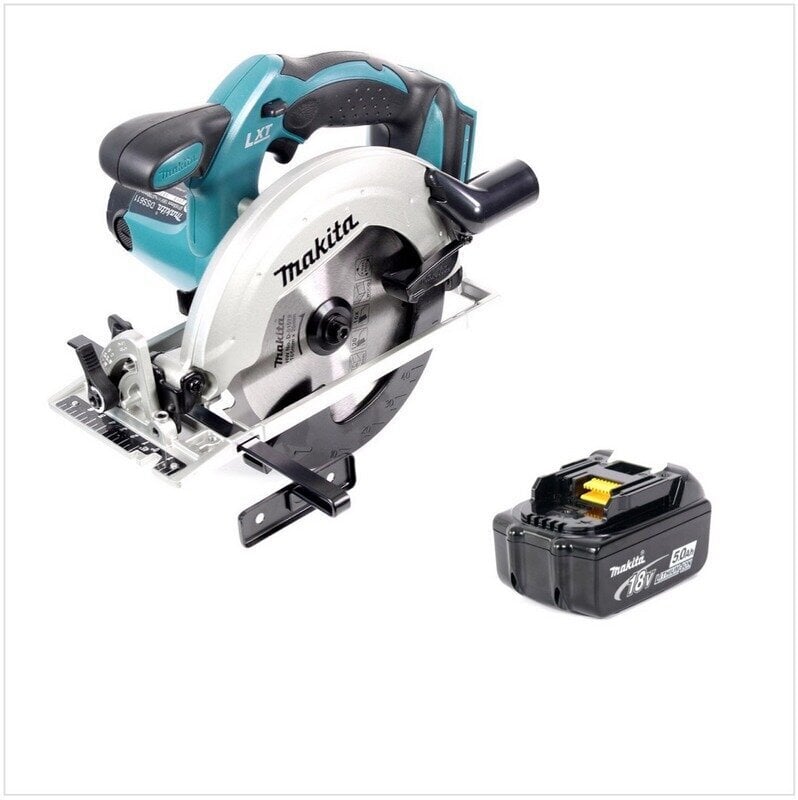 Makita DSS 611 T1 aku käsiketassaag 18 V 165 mm + 1x aku 5,0 Ah - ilma laadijata цена и информация | Elektrilised saed, ketassaed ja tarvikud | hansapost.ee