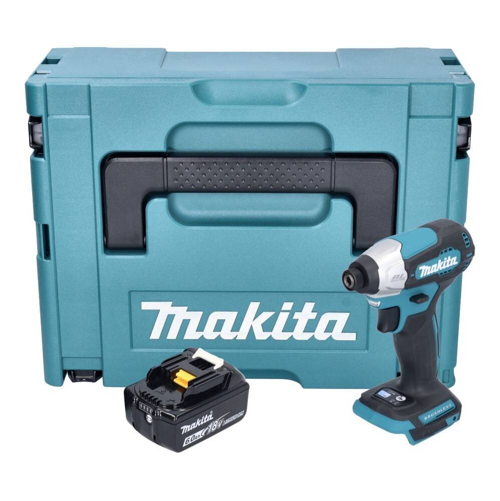 Makita DTD 157 G1J aku löökvõti 18 V 140 Nm 1/4" + 1x aku 6,0 Ah + Makpac - ilma laadijata цена и информация | Akutrellid, puurid ja kruvikeerajad | hansapost.ee