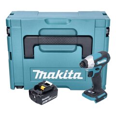 Makita DTD 157 M1J aku löökvõti 18 V 140 Nm 1/4" + 1x aku 4,0 Ah + Makpac - ilma laadijata цена и информация | Дрели и шуруповёрты | hansapost.ee