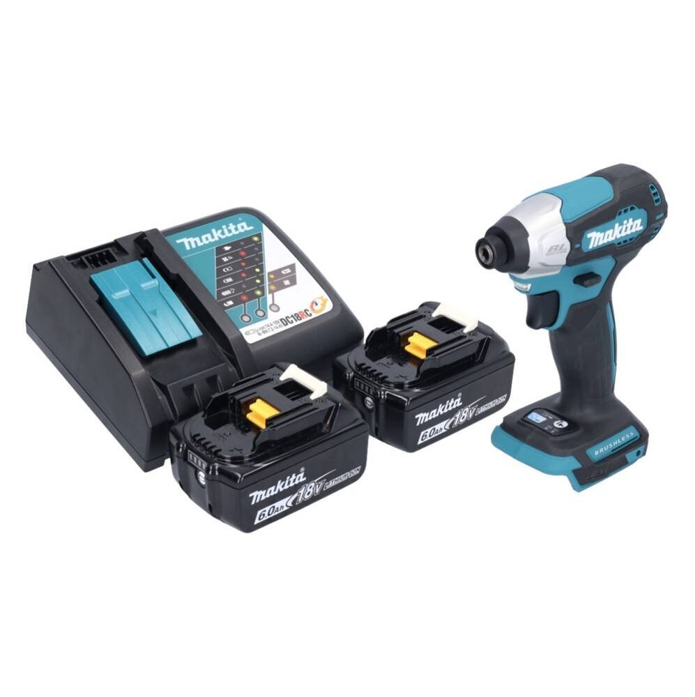 Makita DTD 157 RG aku löökvõti 18 V 140 Nm 1/4" + 2x akut 6,0 Ah + laadija hind ja info | Akutrellid, puurid ja kruvikeerajad | hansapost.ee