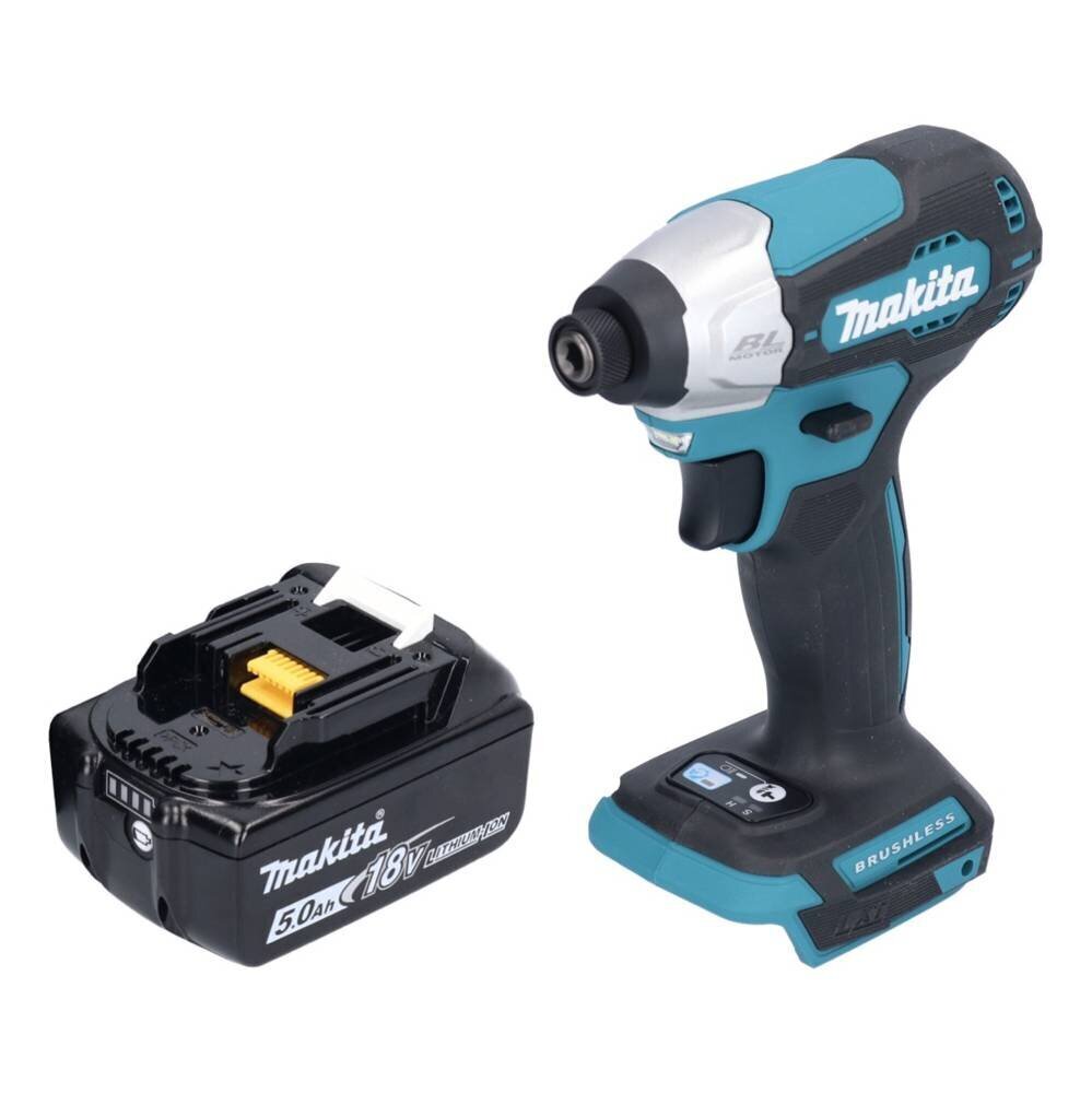 Makita DTD 157 T1 aku löökvõti 18 V 140 Nm 1/4" + 1x aku 5,0 Ah - ilma laadijata цена и информация | Akutrellid, puurid ja kruvikeerajad | hansapost.ee