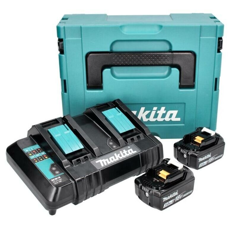 Makita laadimiskomplekt 18 V 2x BL 1830 B 3,0 Ah akuga + DC 18 SH topeltlaadija + Makpac hind ja info | Akutrellid, puurid ja kruvikeerajad | hansapost.ee