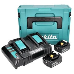 Зарядный набор Makita 18 В с двойным зарядным устройством цена и информация | Дрели и шуруповёрты | hansapost.ee
