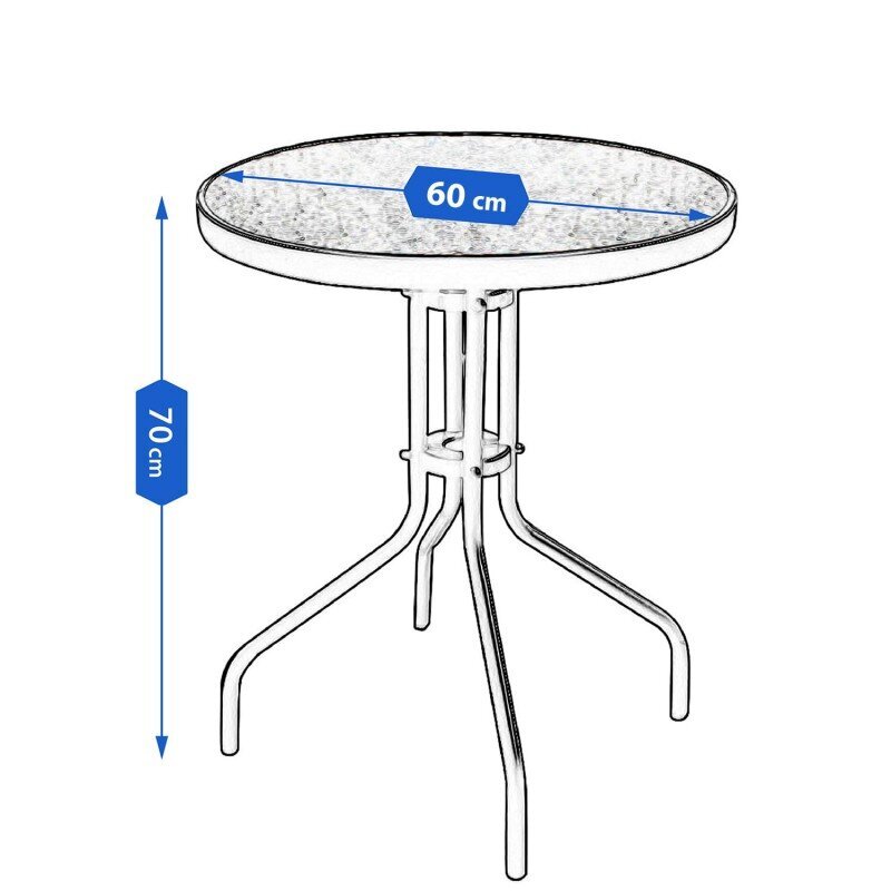 Tooli ja laua komplekt, 60-70cm hind ja info | Välimööbli komplektid | hansapost.ee