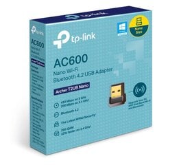 Тройник TP-LINK TPLINK с беспроводной привязкой Archer T2UB Nano (ARCHER T2UB NANO) цена и информация | Маршрутизаторы (роутеры) | hansapost.ee