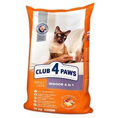 CLUB 4 PAWS Premium полнорационный сухой корм для взрослых кошек, живущих в помещении, "INDOOR 4 IN 1", 14 кг цена и информация | Сухой корм для кошек | hansapost.ee