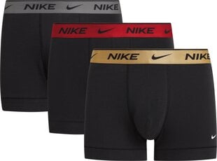 Мужские боксеры Nike EVERYDAY COTTON STRETCH TRUNK 3 шт, черные цена и информация | Нижнее белье для мужчин | hansapost.ee
