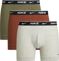 Nike meeste bokserid EVERYDAY COTTON STRETCH 3pk, tumeroheline-helehall-terrakota цена и информация | Нижнее белье для мужчин | hansapost.ee