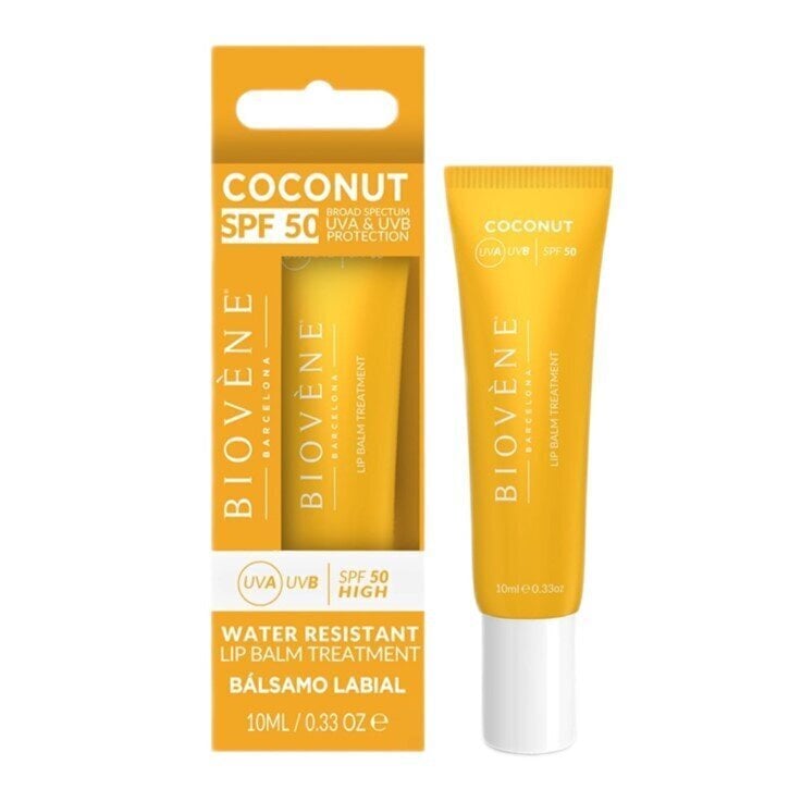 Huulepalsam Biovene Coconut Lip Balm SPF50, 10 ml kaina ir informacija | Huulekosmeetika | hansapost.ee