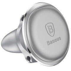 Baseus Magnetic Air Vent car mount holder with cable clip silver (Silver) цена и информация | Держатели для телефонов | hansapost.ee