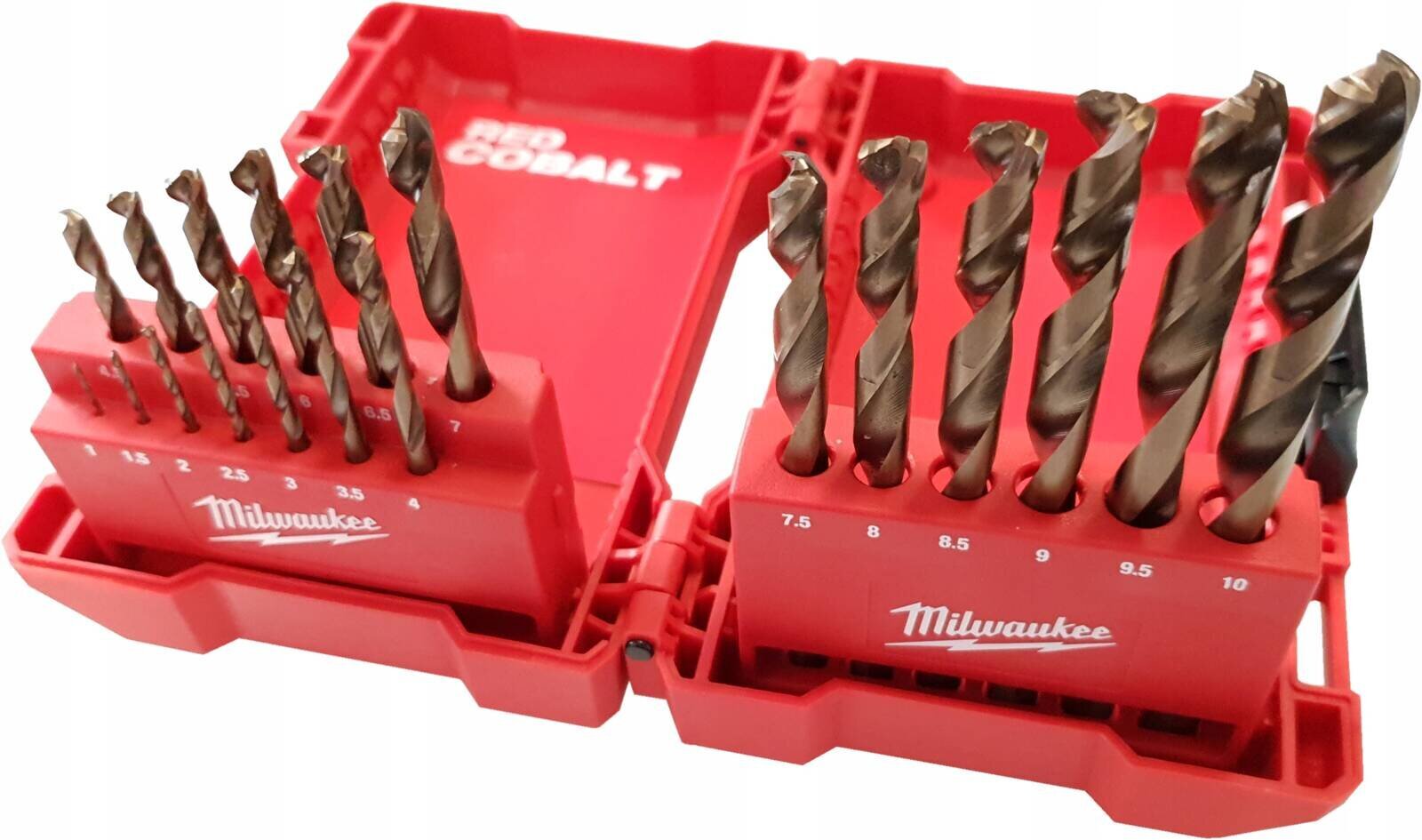 Metallipuuride komplekt Milwaukee Red Cobalt HSS-G Co, 1-10 mm, 19-osaline цена и информация | Käsitööriistad | hansapost.ee