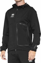 Велосипедная куртка с капюшоном 100% Hydromatic, S, черного цвета цена и информация | Одежда для велосипедистов | hansapost.ee