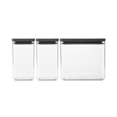 Brabantia hermeetiliste purkide komplekt Tasty+, 3 tk. price and information | Food storage containers | hansapost.ee