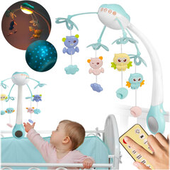 Детская кроватка-мобиль с проектором РК-813, синий цена и информация | Игрушки для малышей | hansapost.ee