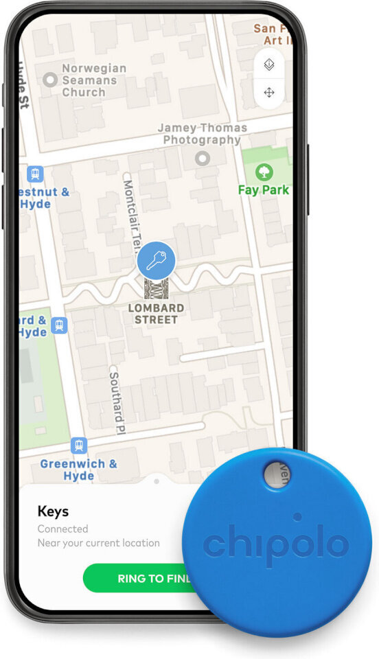 Chipolo bluetooth-lokaator ONE, sinine hind ja info | Võtmehoidjad | hansapost.ee