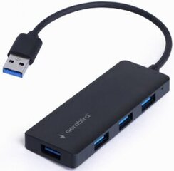 Hubs Gembird USB 3.1 4-port hub USB 3.1 (Gen 1) Black цена и информация | Адаптеры, USB-разветвители | hansapost.ee