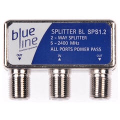 Сплиттер Blue Line SPS 1.2 5-2400 МГц (эфирное и спутниковое телевидение) цена и информация | ТВ-антенны и аксессуары к ним | hansapost.ee