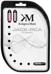 Kruger&Matz, 3,5 mm, 2 RCA, 1 m hind ja info | Juhtmed ja kaablid | hansapost.ee