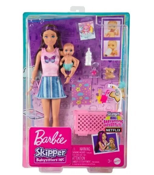 Barbie lapsehoidja nukkude komplekt koos beebiga Mattel цена и информация | Mänguasjad tüdrukutele | hansapost.ee