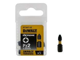 Löökpuuri otsikute komplekt Dewalt Torsion Pz2x25 mm - DT7387T-QZ, 5 tk цена и информация | Механические инструменты | hansapost.ee