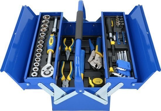Tööriistakast koos mitmesuguste tööriistadega, 64 tk. hind ja info | Käsitööriistad | hansapost.ee