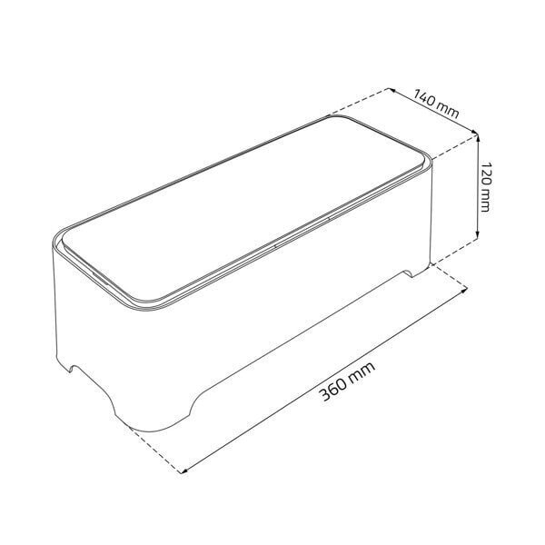 Juhtmekast Curver E-Box, 36x14x12 cm hind ja info | Hoiukastid ja korvid | hansapost.ee