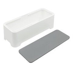 Коробка с крышкой для скрытия проводовi E-Box M 36x14x12см, белый / серый цена и информация | Корзины и ящики для хранения | hansapost.ee