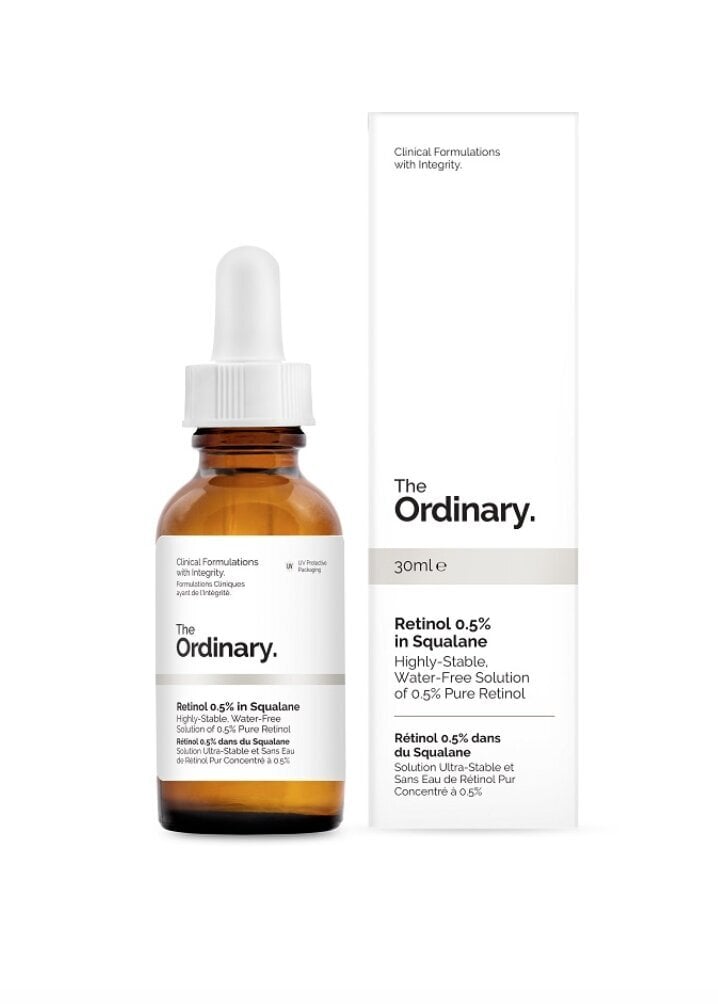 Retinol 0,5% näoseerum The Ordinary, 30 ml цена и информация | Näoõlid, ampullid ja seerumid | hansapost.ee