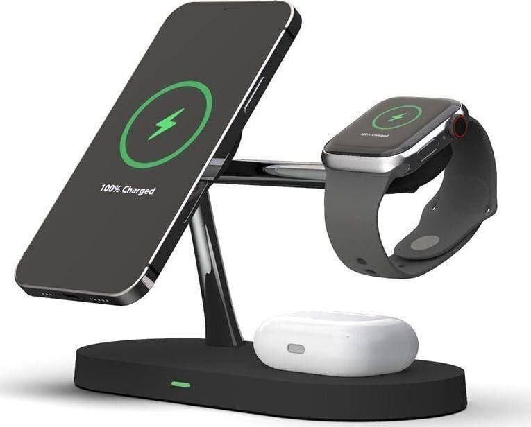 Tech-Protect A12 3in1 Stand & Wireless Charger цена и информация | Laadijad mobiiltelefonidele | hansapost.ee