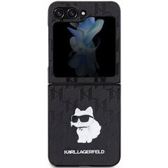 Karl Lagerfeld KLHCZF5SAPCHNPK Z Flip5 F731 hardcase czarny|black Saffiano Monogram Choupette Pin цена и информация | Чехлы для телефонов | hansapost.ee