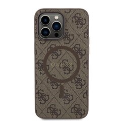 Guess PU Leather 4G Colored Ring MagSafe Case for iPhone 14 Pro Max Brown цена и информация | Чехлы для телефонов | hansapost.ee