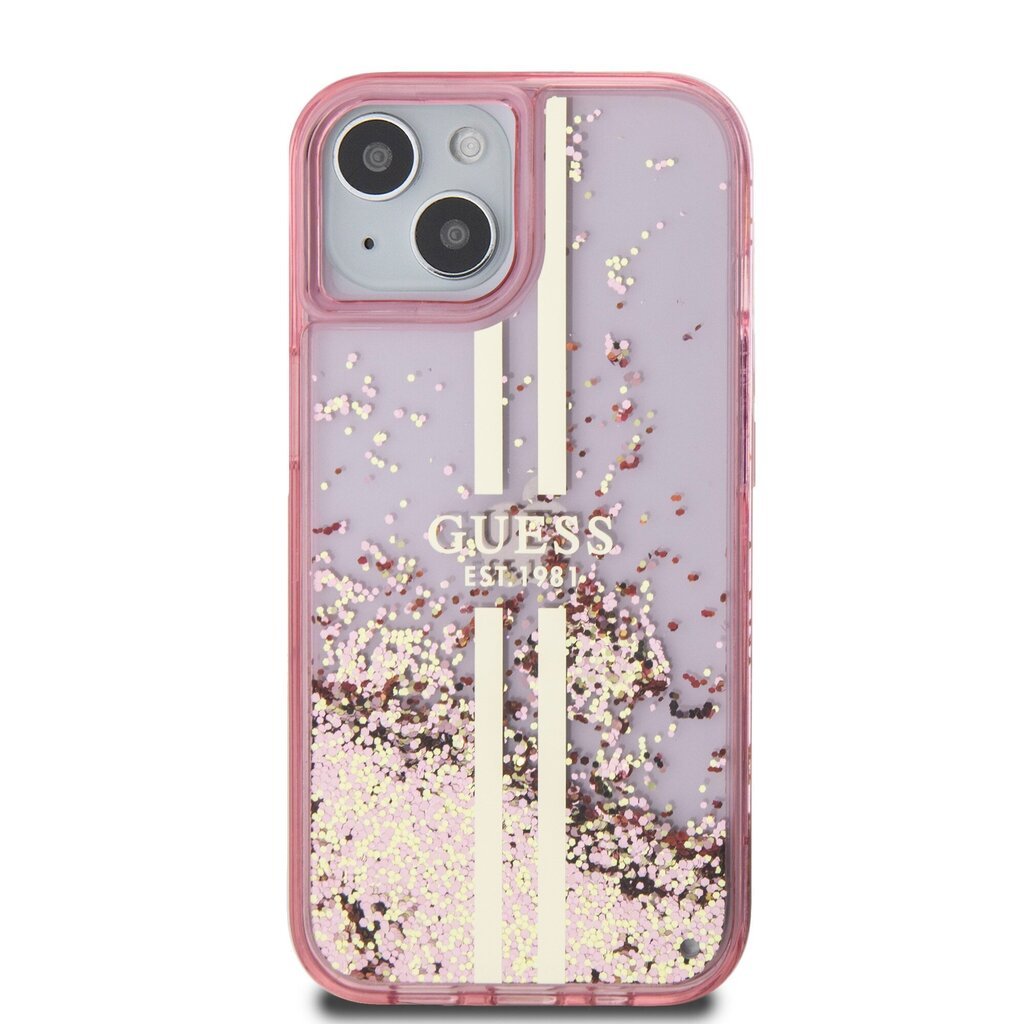 Guess TPU Liquid Glitter Gold Stripe Case цена и информация | Telefonide kaitsekaaned ja -ümbrised | hansapost.ee