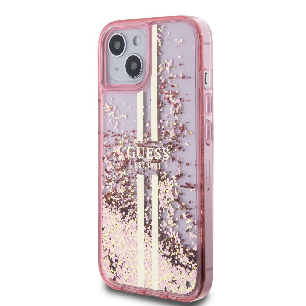 Guess TPU Liquid Glitter Gold Stripe Case цена и информация | Telefonide kaitsekaaned ja -ümbrised | hansapost.ee