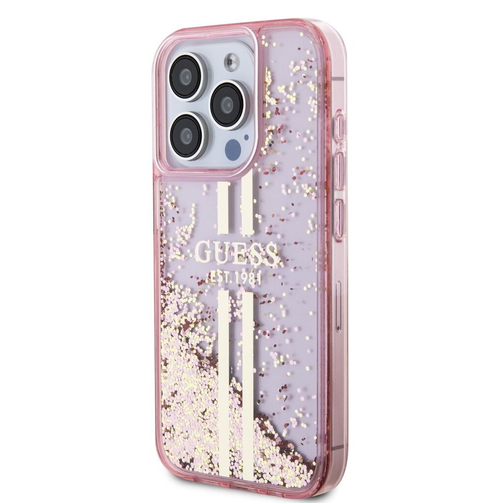 Guess TPU Liquid Glitter Gold Stripe Case цена и информация | Telefonide kaitsekaaned ja -ümbrised | hansapost.ee