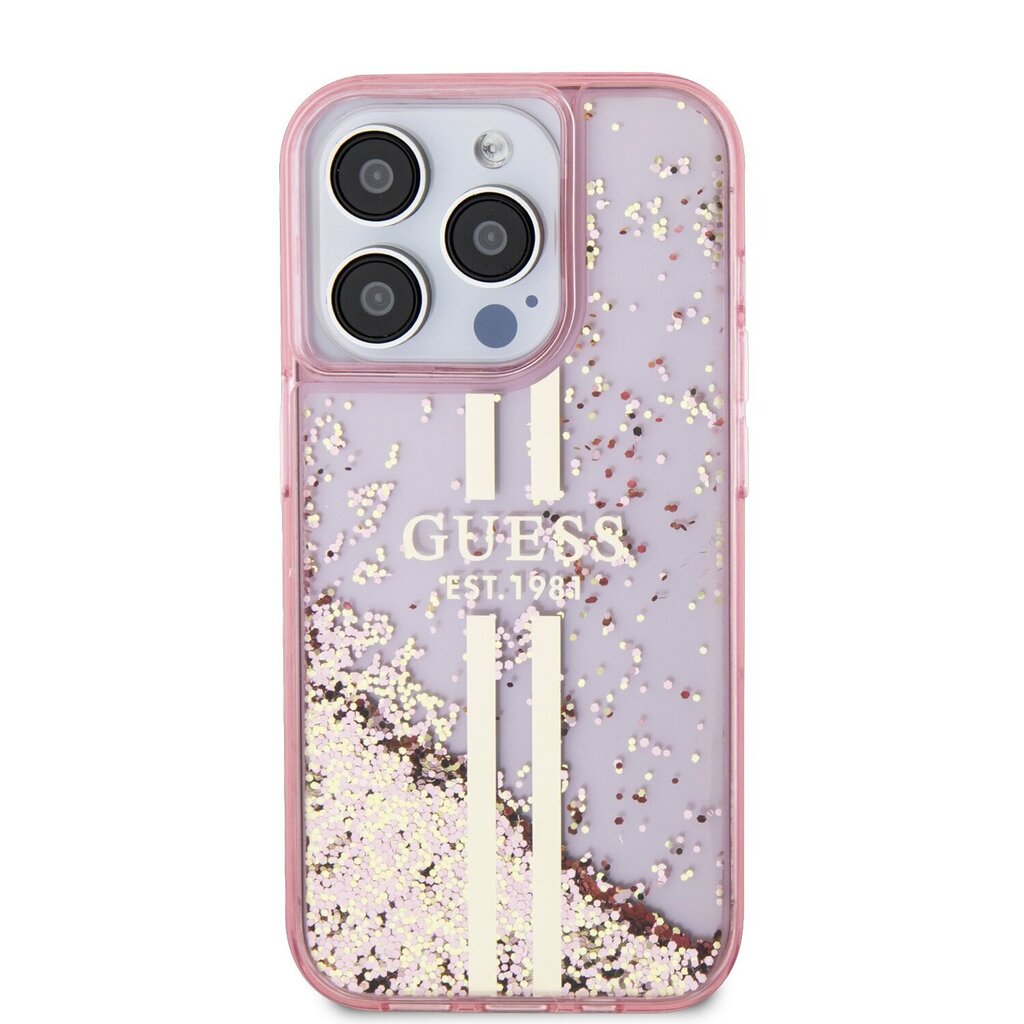 Guess TPU Liquid Glitter Gold Stripe Case hind ja info | Telefonide kaitsekaaned ja -ümbrised | hansapost.ee