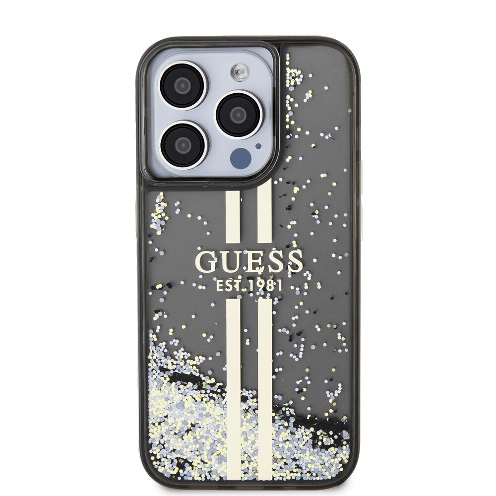 Guess TPU Liquid Glitter Gold Stripe Case hind ja info | Telefonide kaitsekaaned ja -ümbrised | hansapost.ee