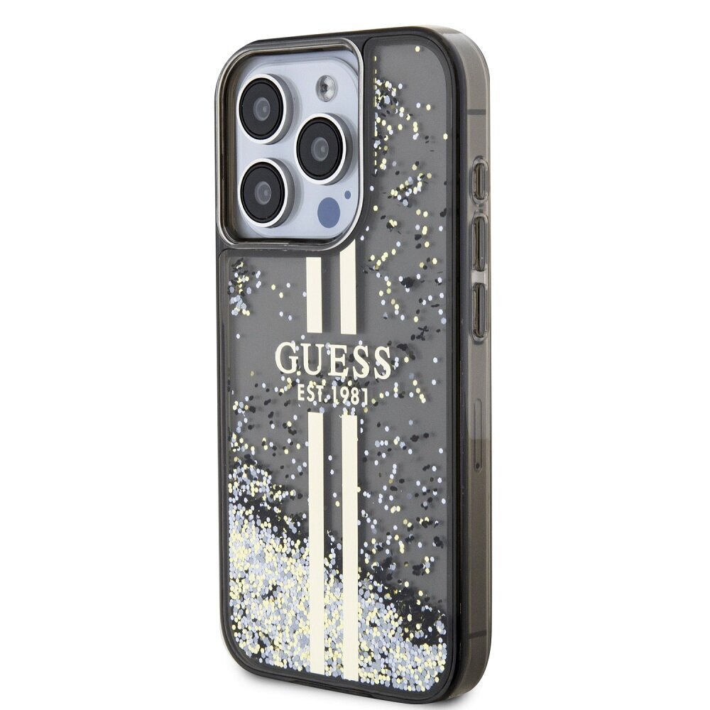 Guess TPU Liquid Glitter Gold Stripe Case hind ja info | Telefonide kaitsekaaned ja -ümbrised | hansapost.ee