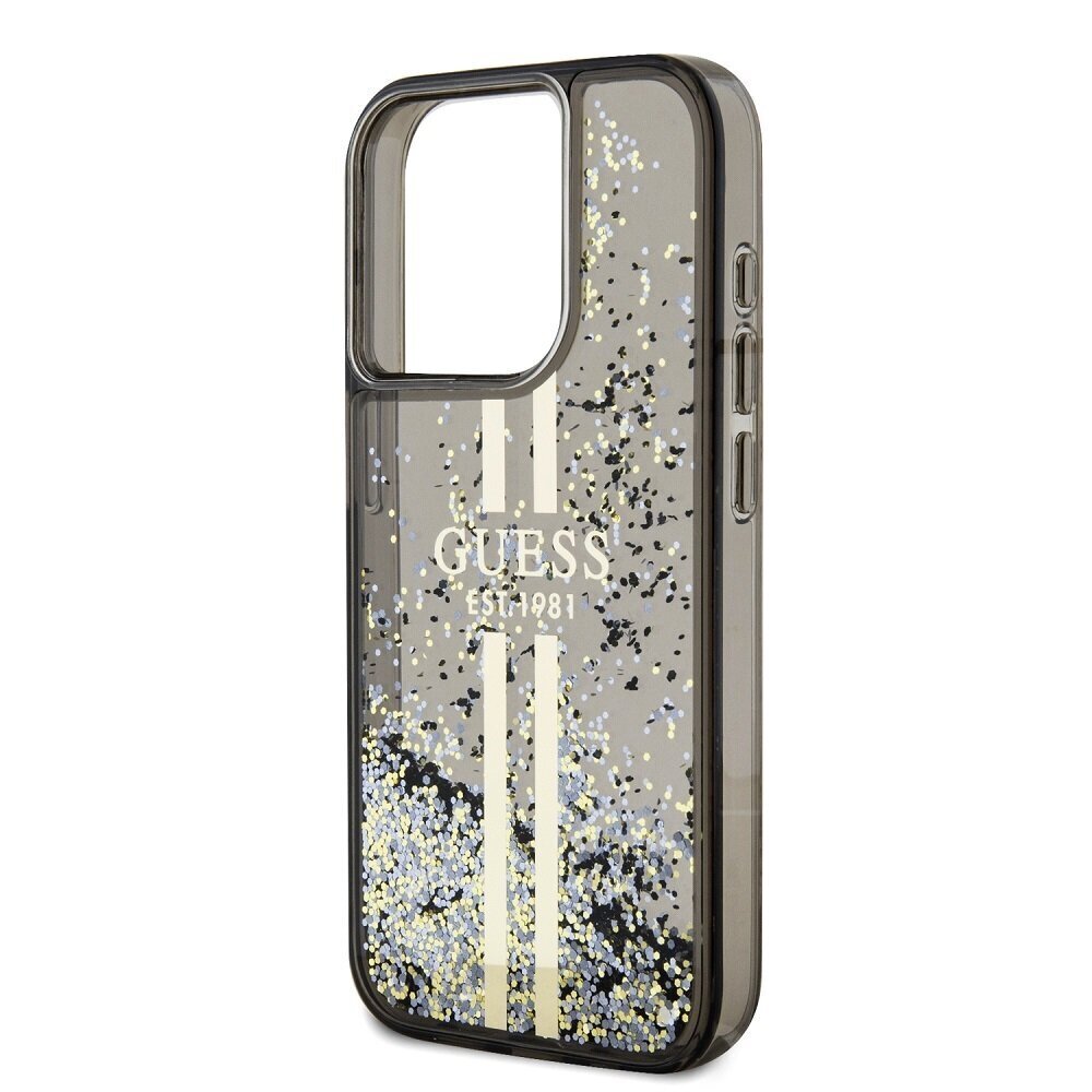 Guess TPU Liquid Glitter Gold Stripe Case hind ja info | Telefonide kaitsekaaned ja -ümbrised | hansapost.ee